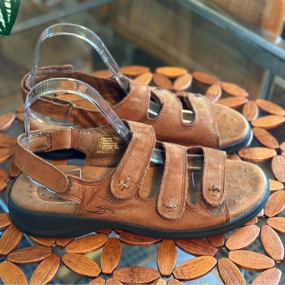 Dr. Scholl’s Patsy Leather Slingback Sandals Women’s Size 9 Brown